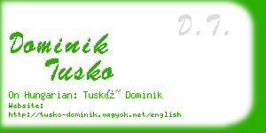 dominik tusko business card